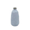 Sagebrook Home 13922-05 9" Ceramic Organic Dimpled Vase, Blue