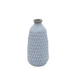 Sagebrook Home 13922-05 9" Ceramic Organic Dimpled Vase, Blue