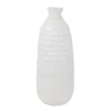 Sagebrook Home Ceramic 16" Dimpled Vase, White