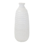 Sagebrook Home Ceramic 16" Dimpled Vase, White