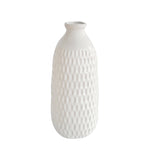 Sagebrook Home Ceramic 12" Dimpled Vase, White