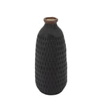 Sagebrook Home 12`` Dimpled Vase, Black