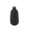 Sagebrook Home 9" Dimpled Vase, Black