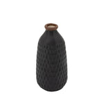 Sagebrook Home 9" Dimpled Vase, Black