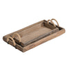 Sagebrook Home Set of 2 Wood Trays, Brown