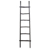 Sagebrook Home 13933-02 76`` Wooden, Decorative Ladder, Black