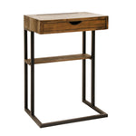 Sagebrook Home Ec, Wood/Metal 27`` C Table W/ Tray & Usb Port