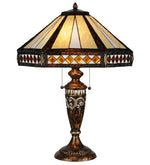 Meyda Lighting 139416 26.5"H Diamond Band Mission Table Lamp