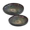 Sagebrook Home 13944-03 12"/15" Organic Bowl, Black/Blue, Set of 2