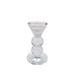 Sagebrook Home 13949-03 5" Glass Candle Holder, Clear