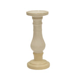 Sagebrook Home 13952-01 12" Ceramic Candle Holder, White/Beige