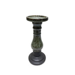 Sagebrook Home 13952-07 12" Ceramic Candle Holder, Gray/Black
