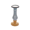 Sagebrook Home 13952-09 12" Ceramic Candle Holder, Blue