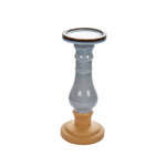 Sagebrook Home 13952-09 12" Ceramic Candle Holder, Blue