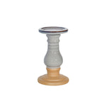 Sagebrook Home Ceramic 8`` Candle Holder , Blue
