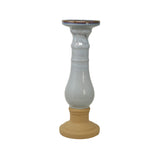 Sagebrook Home 13952-16 18" Ceramic Candle Holder, Blue