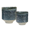 Sagebrook Home Set of 2 Ceramic Planters 8``/7`` ,Blue Rf