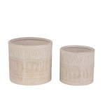 Sagebrook Home 13958-01 5"/7" Ceramic  Planters, White, Set of 2