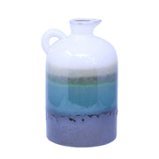 Sagebrook Home Ceramic 10`` Pitcher, Green Drip