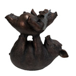 Sagebrook Home 13979 Resin Father & Son Pigs, Copper