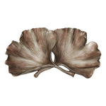 Sagebrook Home 13981 17" Resin Ginkgo Leaf Plate, Gold
