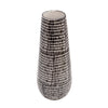 Sagebrook Home Ceramic Vase 18``, Black Cobblestone