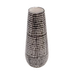 Sagebrook Home Ceramic Vase 18``, Black Cobblestone
