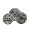 Sagebrook Home 13992-04 5"/4"/3" Ceramic Orbs, Black Cobblestone, Set of 3
