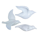 Sagebrook Home Set of 3 Ceramic Flying Birds, White