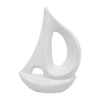 Sagebrook Home 10855-01 White Ceramic Sailboat 8"