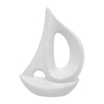 Sagebrook Home 10855-01 White Ceramic Sailboat 8"