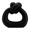 Sagebrook Home 17827-01 Metal, 11", Broad Knot Ring Sculpture, Black