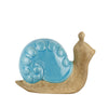 Sagebrook Home 14002 10" Ceramic Snail with Teal Shell