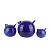 Sagebrook Home Set of 3 Ceramic Birds 7.5``, Navy