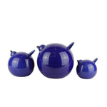 Sagebrook Home Set of 3 Ceramic Birds 7.5``, Navy