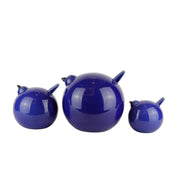 Sagebrook Home Set of 3 Ceramic Birds 7.5``, Navy
