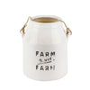 Sagebrook Home Ceramic Hanging Milk Jug Planter, 6" White