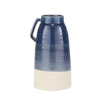 Sagebrook Home Ceramic Handled Vase, 13" Navy