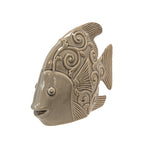 Sagebrook Home Ceramic Fish Decor 12``, Gray Green