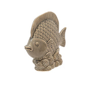 Sagebrook Home Ceramic Fish Decor 12``, Graygreen