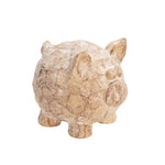 Sagebrook Home 14042-03 7" Resin Pig Decor, Brown/Ivory