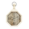 Sagebrook Home Metal 37.5`` Wall ``Pocket Watch``, White