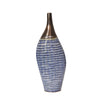 Sagebrook Home Ceramic 15.75`` Narrow Neck Vase, Gold/Blue