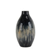 Sagebrook Home Ceramic 14.5" Vase, Black/Bluemix