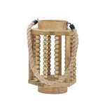 Sagebrook Home Wood 11`` Lantern With Rope Handle, Brown