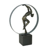 Sagebrook Home Resin Dancer Circle Sculpture,Bronze