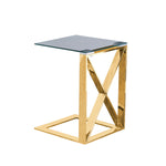 Sagebrook Home 14108-02 22" C Metal "X" Frame Table, Gold