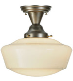 Meyda Lighting 141231 12"W Revival Schoolhouse W/Traditional Globe Semi-Flushmount Ceiling Fixture