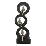 Sagebrook Home Mango Wood / Aluminum 22.5`` 3Sitting Figurines