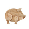 Sagebrook Home 14134 18" Mango Wood Pig, Brown